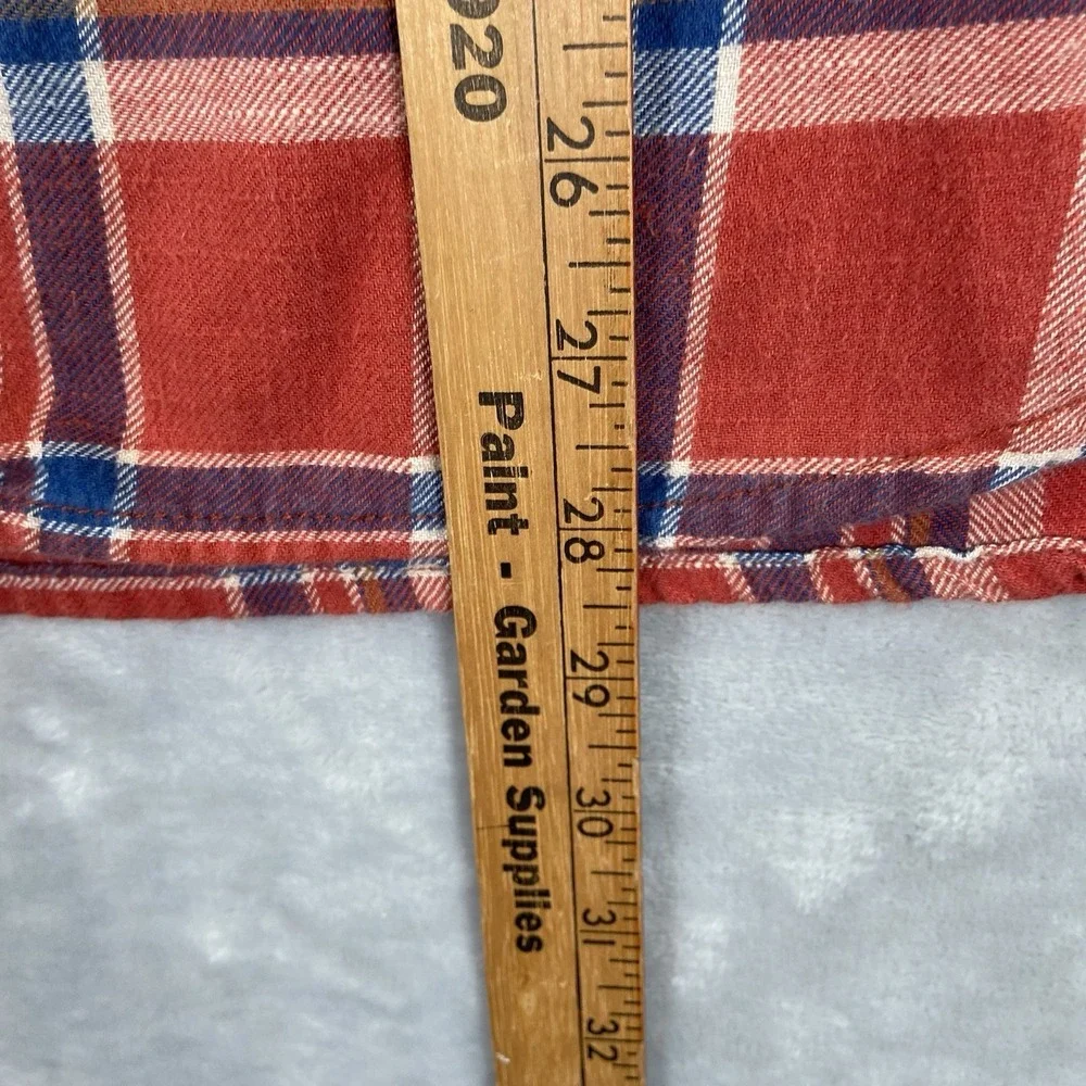 Flint and Tinder Shirt Mens Small Flannel Button Down Huckberry Plaid Cotton